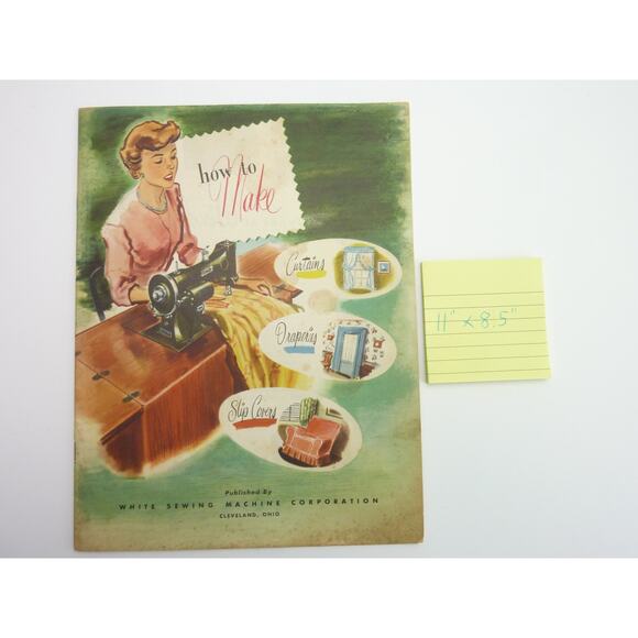 Vintage 1949 How to Make Curtains Draperies Slip Covers Booklet Sewing Machine - Picture 9 of 9